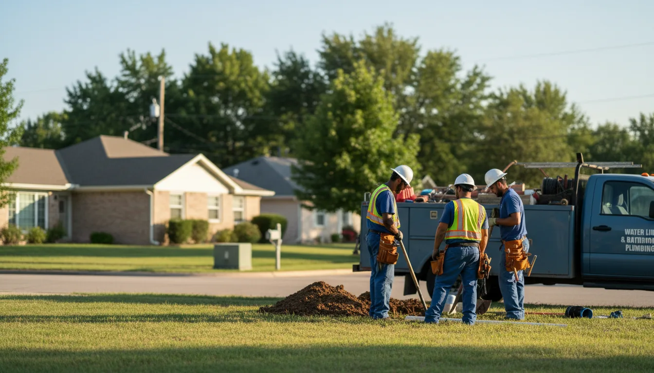 Residential water line and bathroom plumbing service in Canton, GA